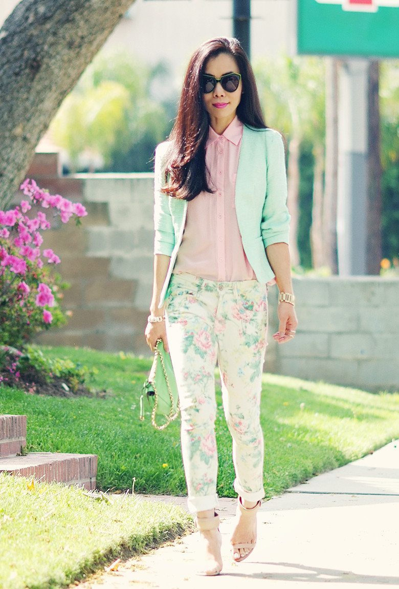 Peplum Jacket and Floral Jeans_1