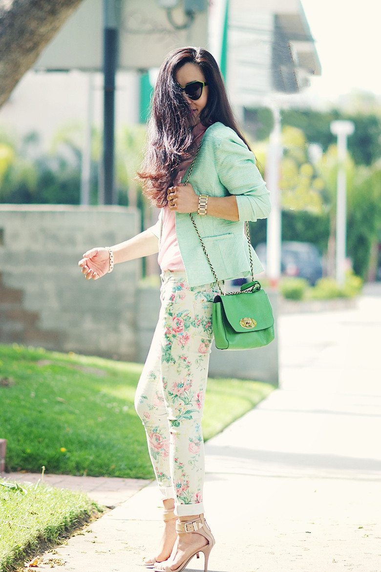 Peplum Jacket and Floral Jeans_4