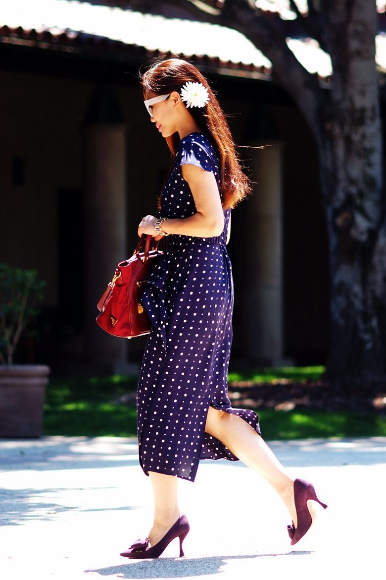 Porka Dot Dress and Prada Shoes_3