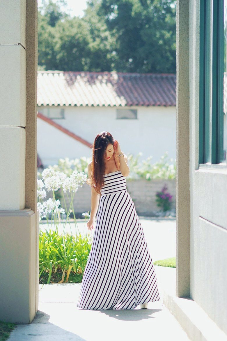 Bebe Striped Maxi Dress_4