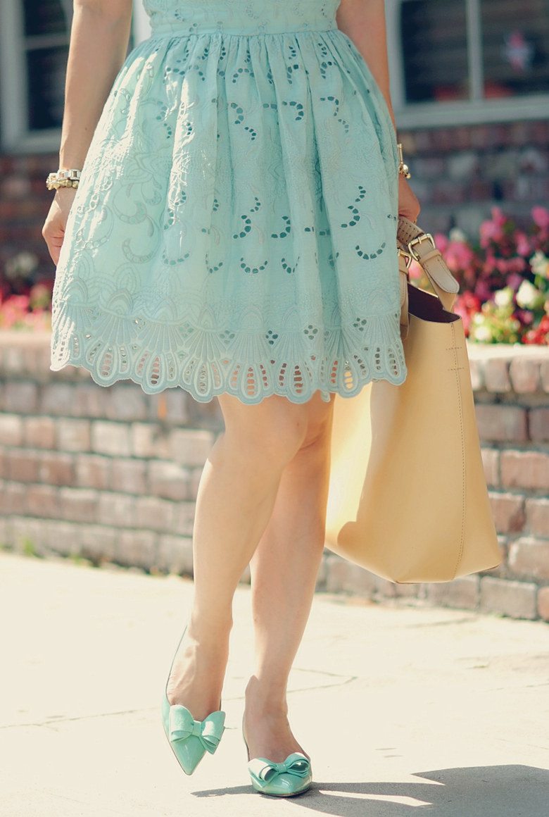 HallieDaily Summer Braid and Mint Lace Dress_5