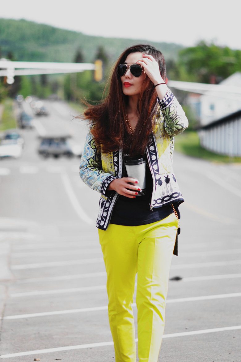 Neon Pant n print jacket_3