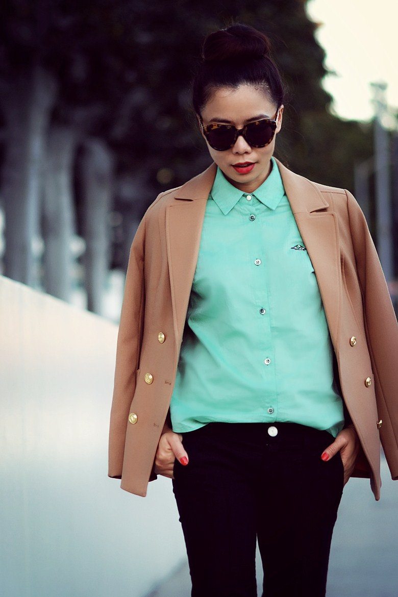 HallieDaily Camel Jacket and Leopard Pumps_1