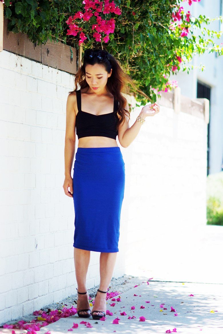 HallieDaily Cropped Top and Pencil Skirt_9