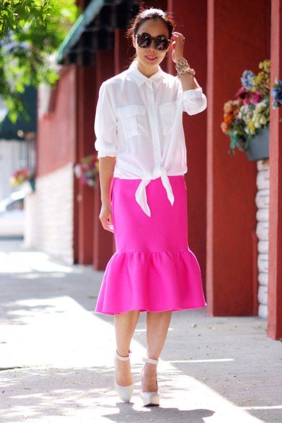 formal pink shirt white pant