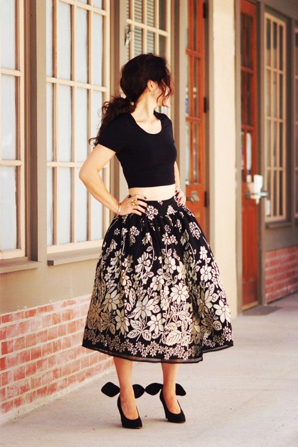 Fashion X Food Dinner with Truffl: In Cropped Top and Floral Full Skirt