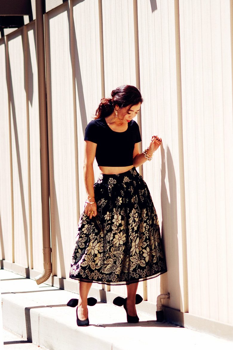 HallieDaily Cropped Top and Full Skirt_8