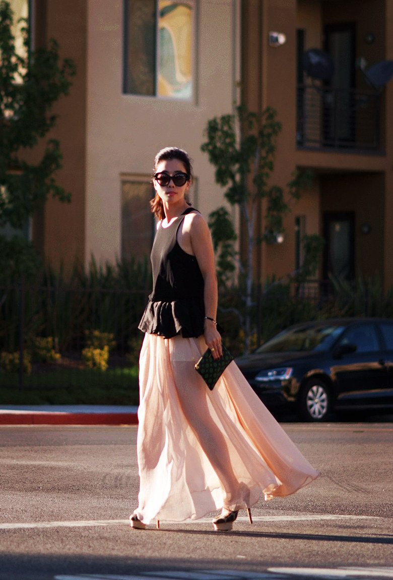 HallieSwanson Blaque Laber Top and Creamy Maxi Skirt_1