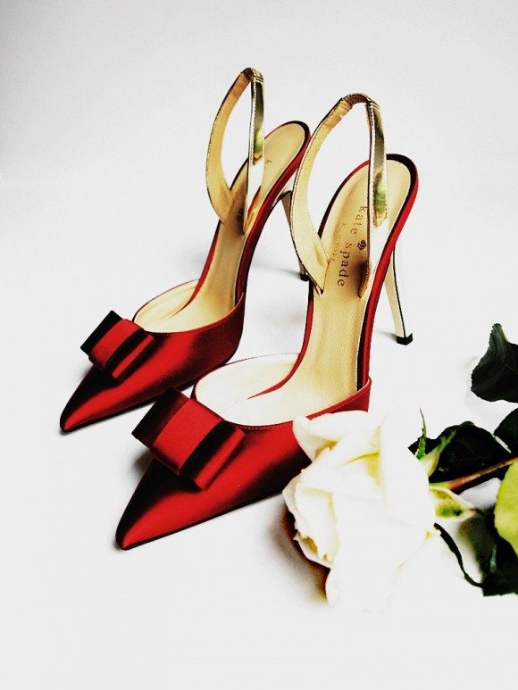 All in One Shoes: Satin, Red, Bow