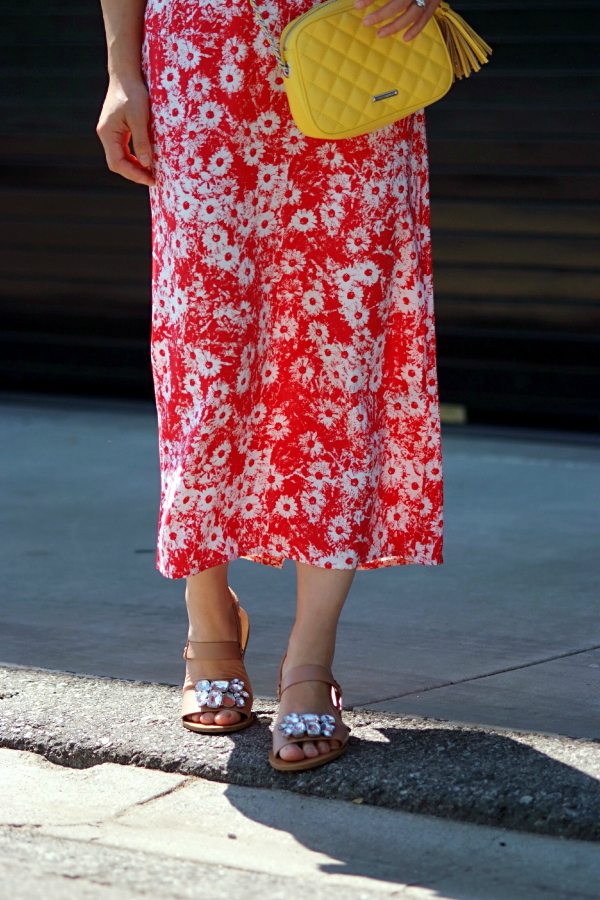 Tee Style with Floral Maxi Skirt