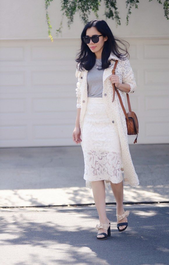 Lace Trench and Chloe Bag