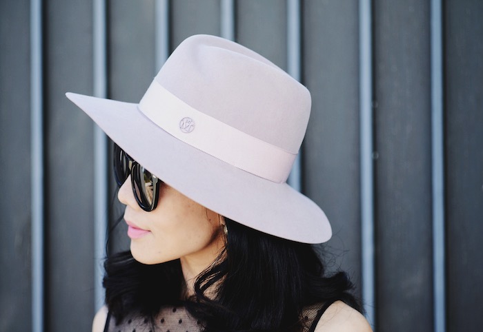 Ladylike in Pink, Red Valentino Doll Dress, J.Crew Pink Coat, Saint Laurent Paris Pink Pumps, Dior Bag, Maison Michel Shadow Pink Hat, via: HallieDaily