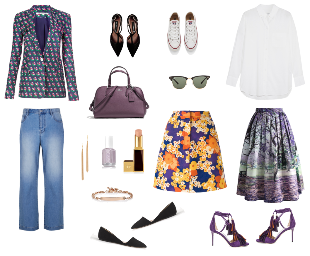 How To Style a Purple Bag, via: HallieDaily