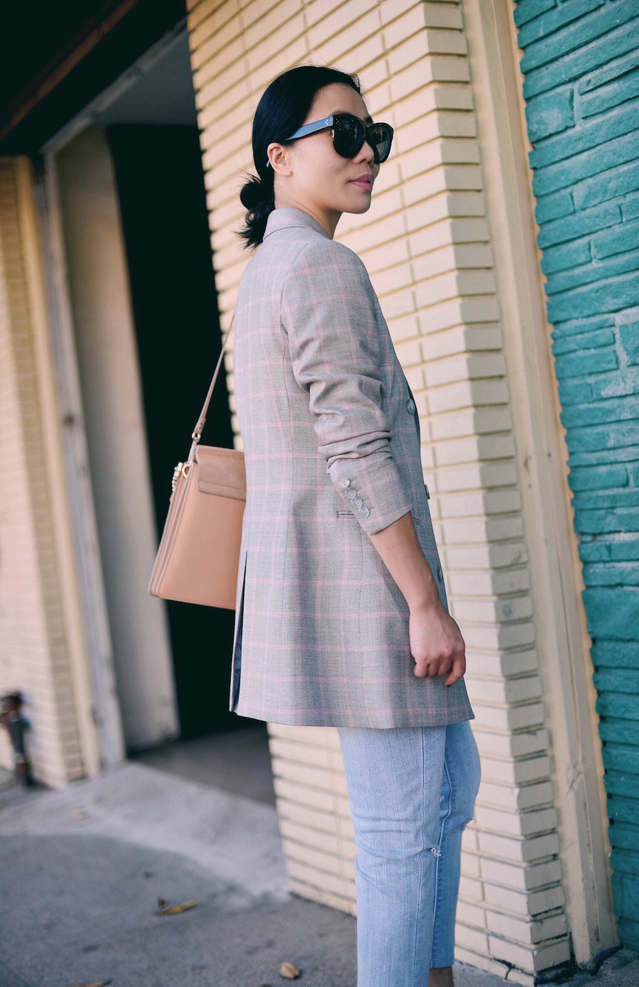 Reiss Spring Light Weight Blazer, Saint Laurent Pumps, Gap Cropped Jeans, Chloe Faye Bag, Celine Sunglasses, via: HallieDaily