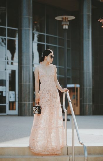 Elegance, OOTD, Lace, Maxi Dress, via: HallieDaily