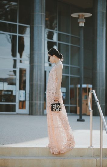 Elegance, OOTD, Lace, Maxi Dress, via: HallieDaily