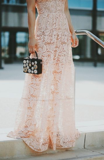 Elegance, OOTD, Lace, Maxi Dress, via: HallieDaily