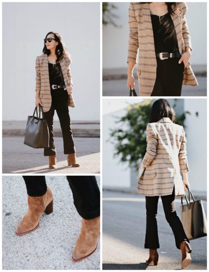 Ankle Boots Style, Fall Style, Givenchy Bag, Ray Ban Sunglasses, Smythe Blazer, via: HallieDaily