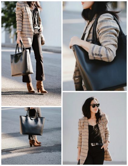 Ankle Boots Style, Fall Style, Givenchy Bag, Ray Ban Sunglasses, Smythe Blazer, via: HallieDaily