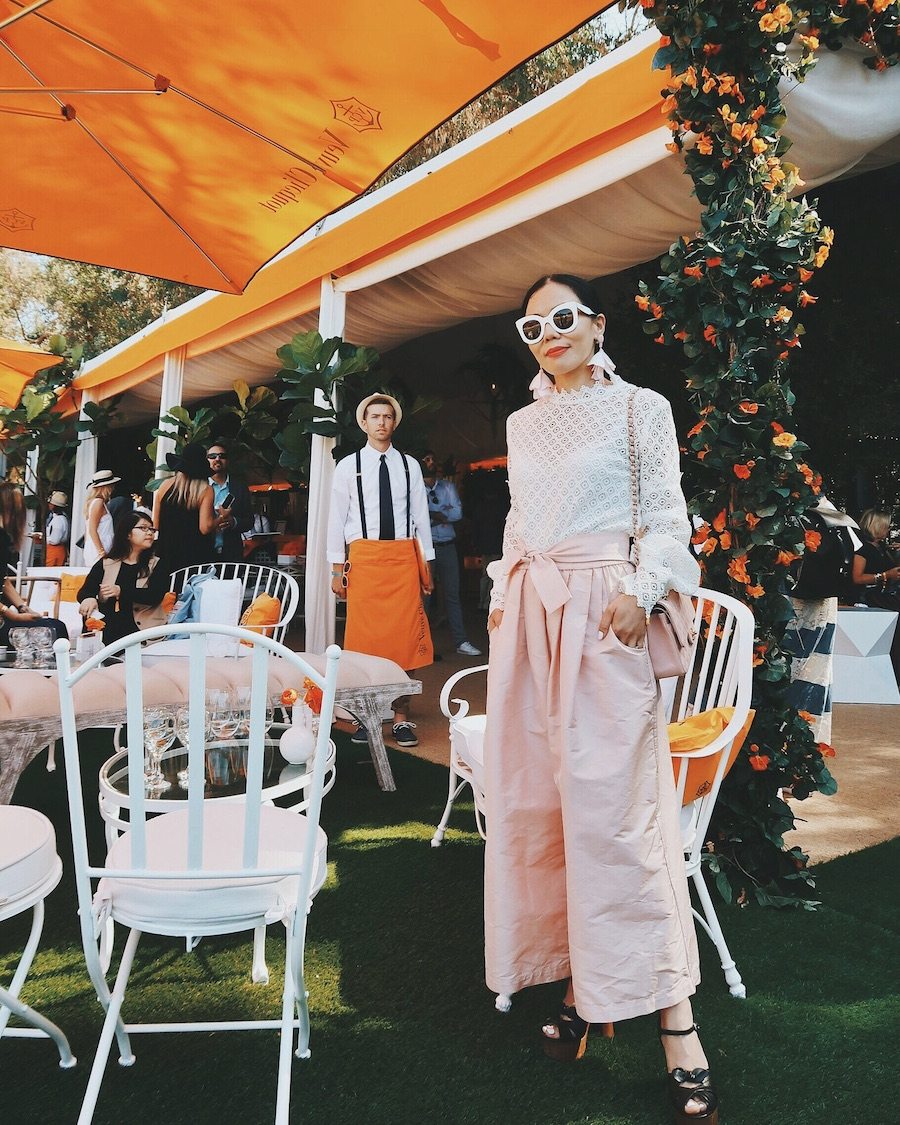 Lace & Wide Legs, VEUVE CLICQUOT POLO CLASSIC LOS ANGELES, Via: HallieDaily