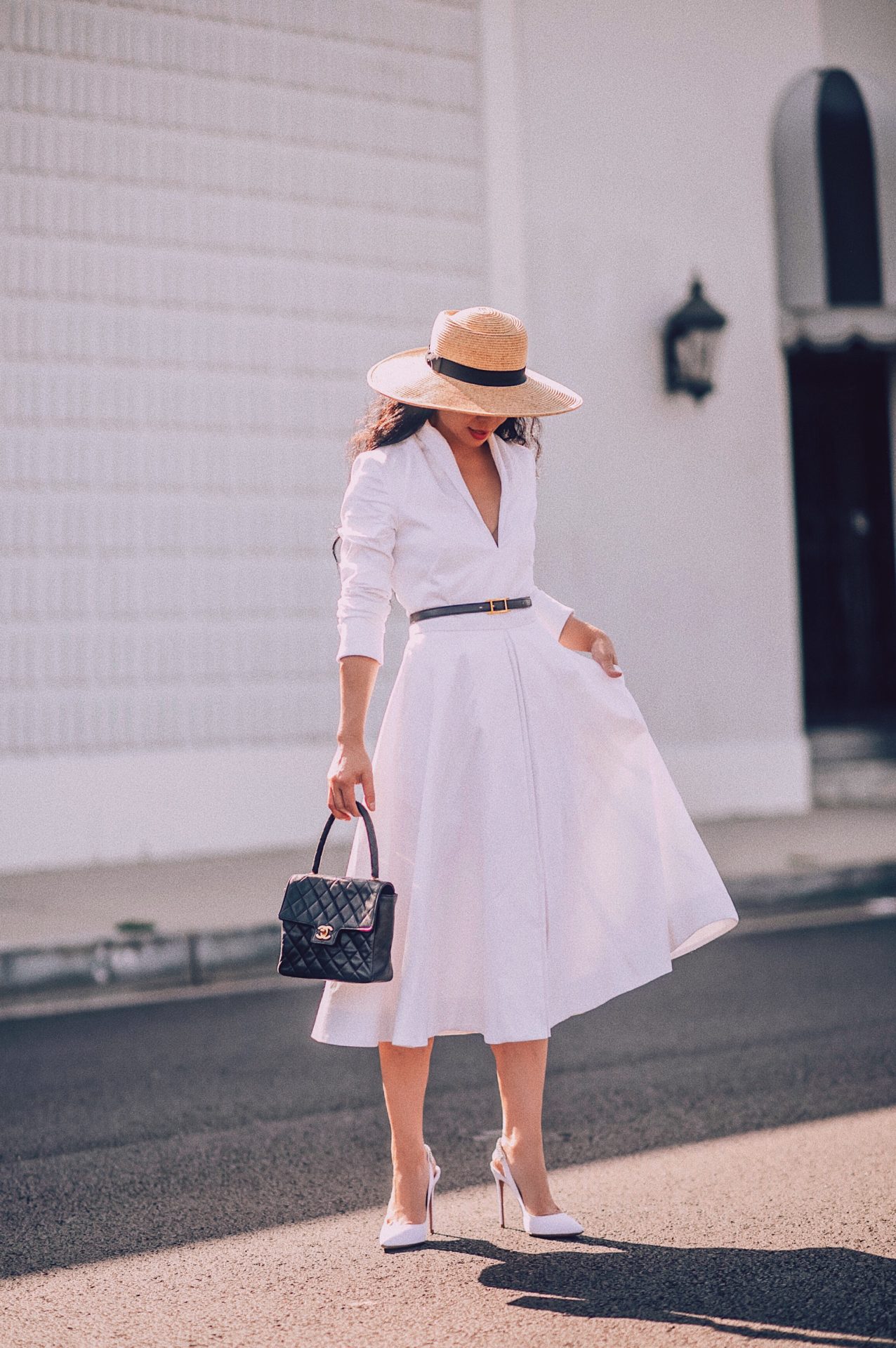 Fashion, Style, Outfit, OOTD, Classic, Summer White, Little White Dress ...