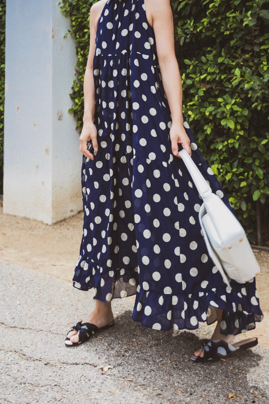 Summer Polka Dots Dress & Peonies & Vintage Chanel, Hallie Daily