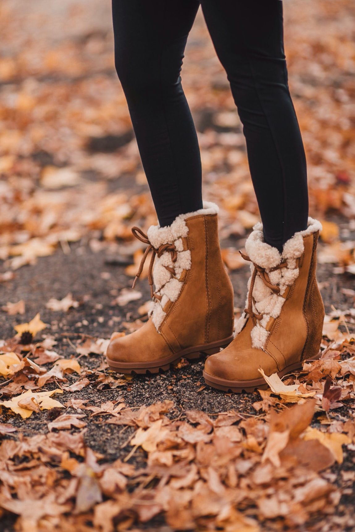 Cold Winter Outfit: Shearling Coat & Boots