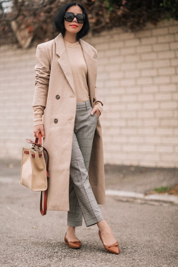 Plaid Pants & Camel Coat