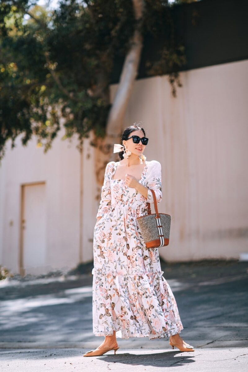 Puff Sleeve Floral Dress