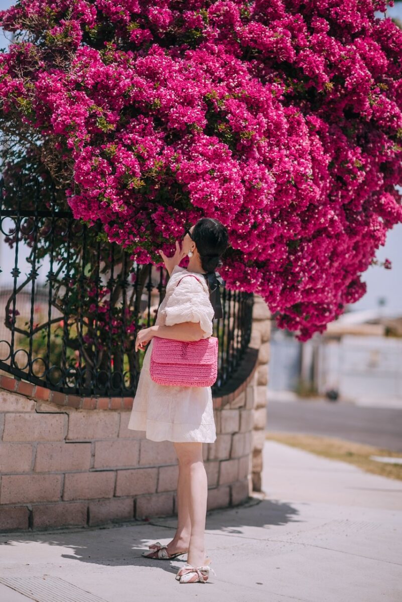 In Pink: Doll Dress & YSL Niki Bag