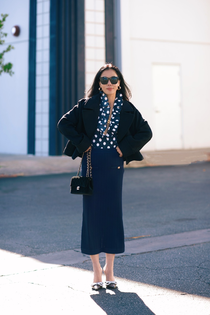 A Fun Way to Dress Up A Knit Pencil Skirt