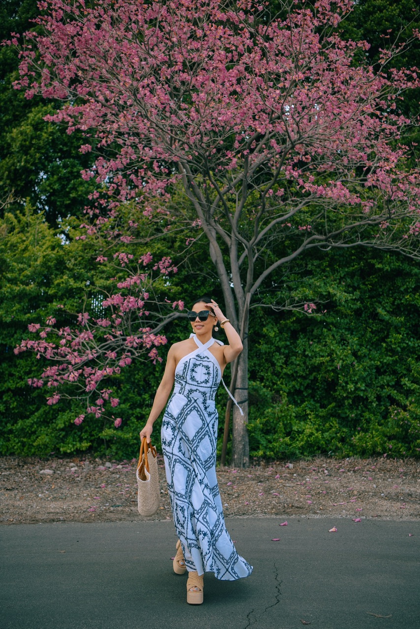 Spring Cotton Dress & Platform Sandals