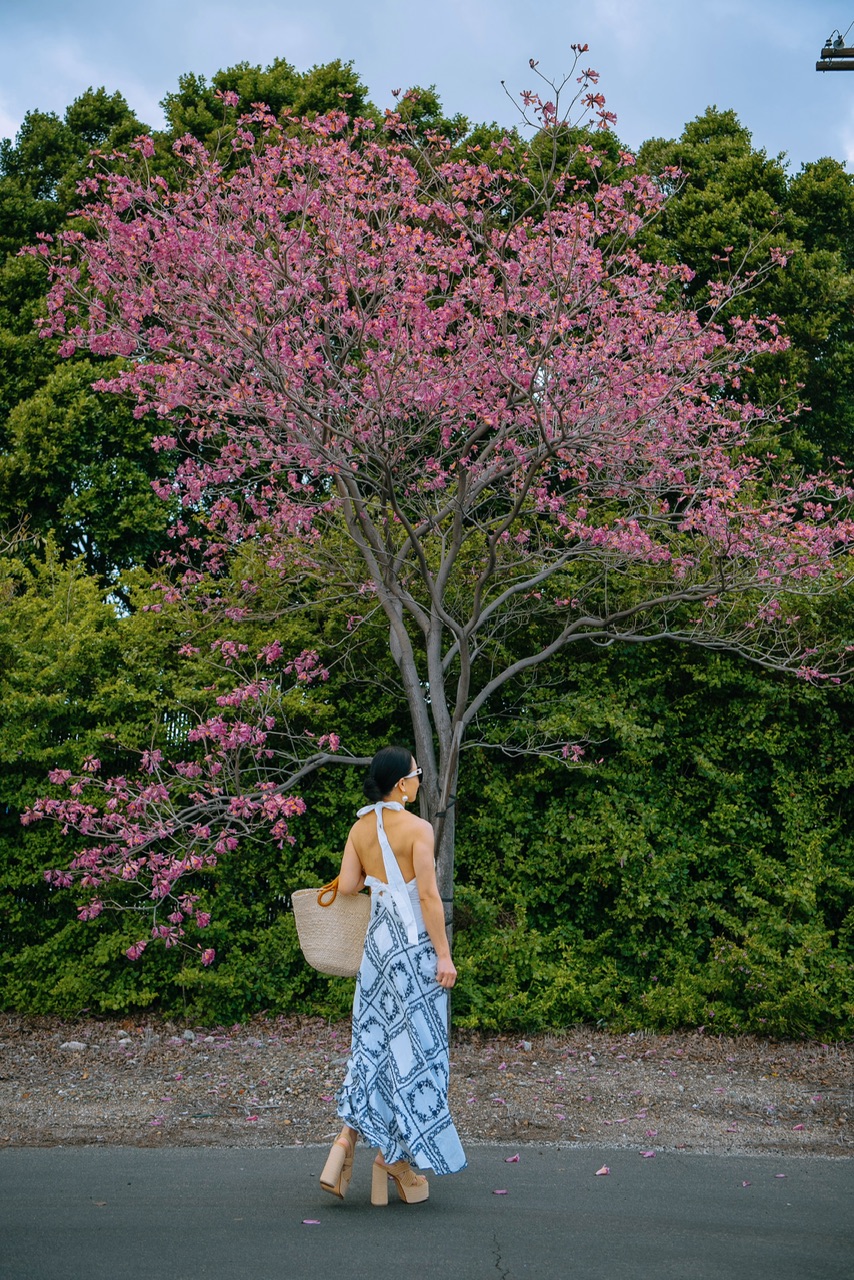 Spring Cotton Dress & Platform Sandals