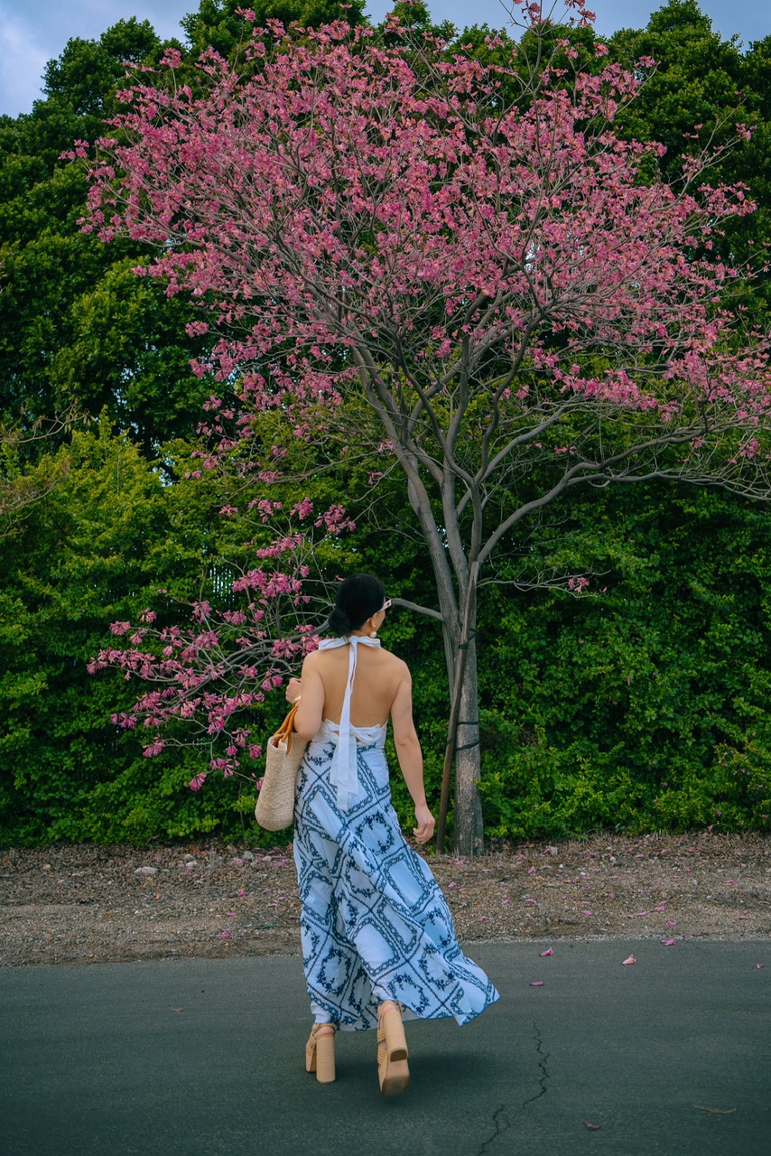 Spring Cotton Dress & Platform Sandals