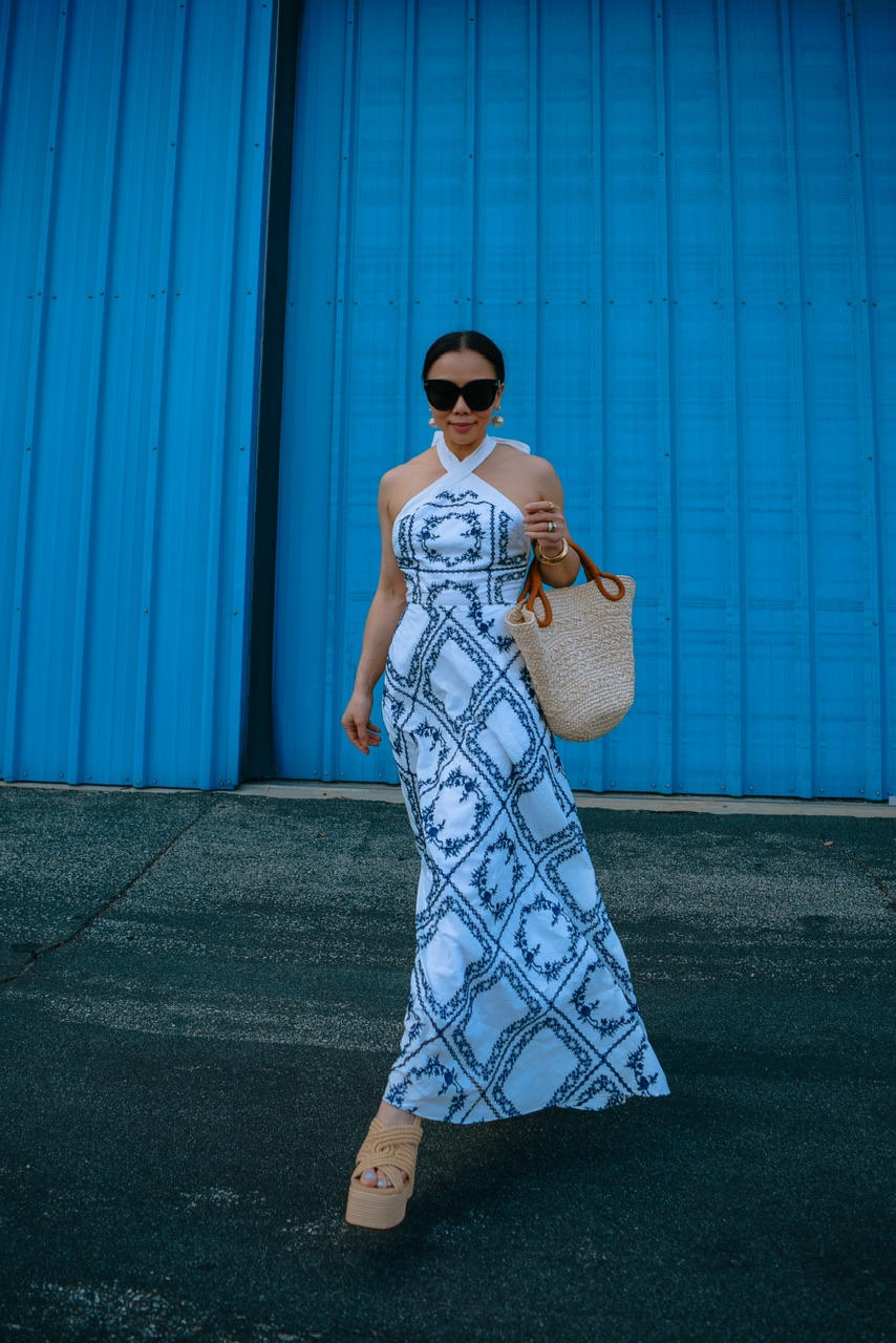 Spring Cotton Dress & Platform Sandals