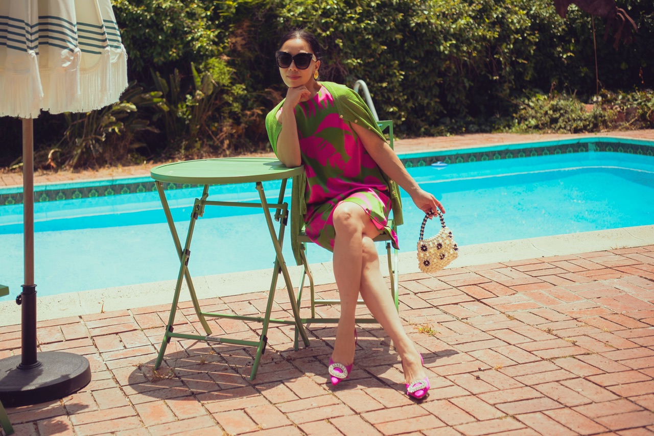 Summer Outfit In Pink & Green