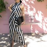 Linen Striped Top & Wrap Skirt