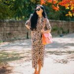 Animal Printed Blouse & Skirt with Red Accessories